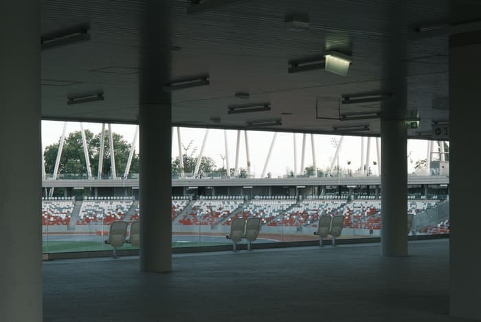 National Athletics Center, Budapest — architecture photography by Laura Radics